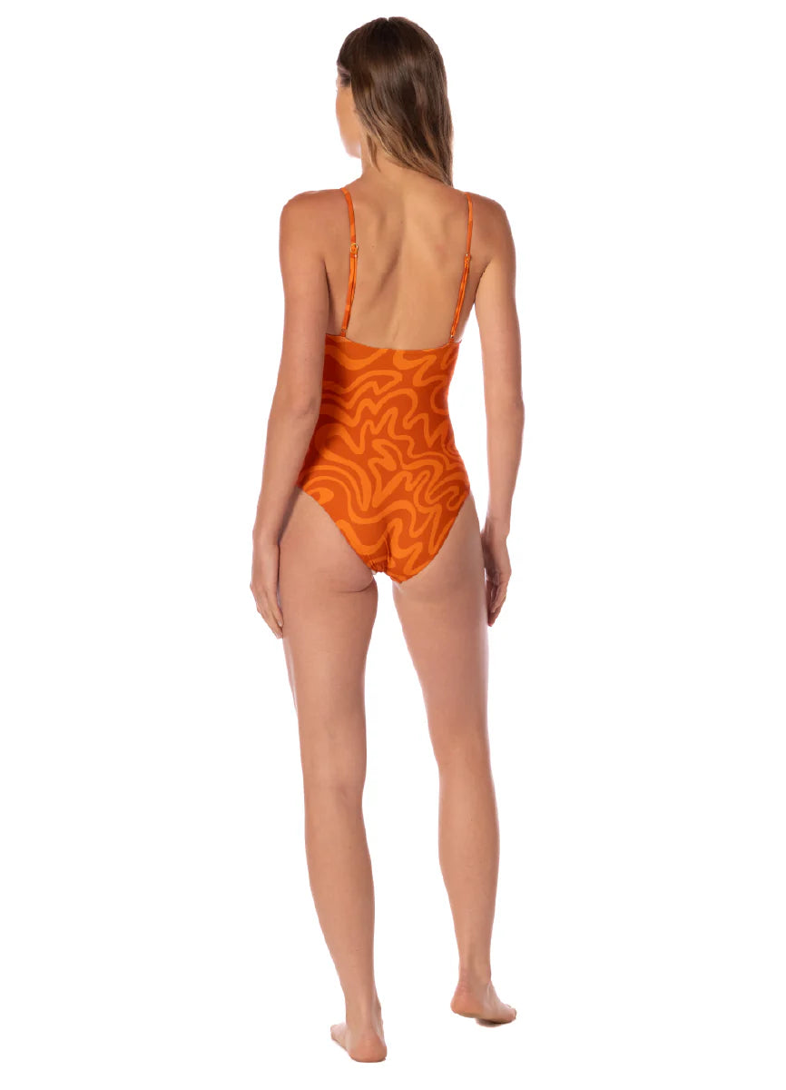 One Piece Amaro Print Sunset