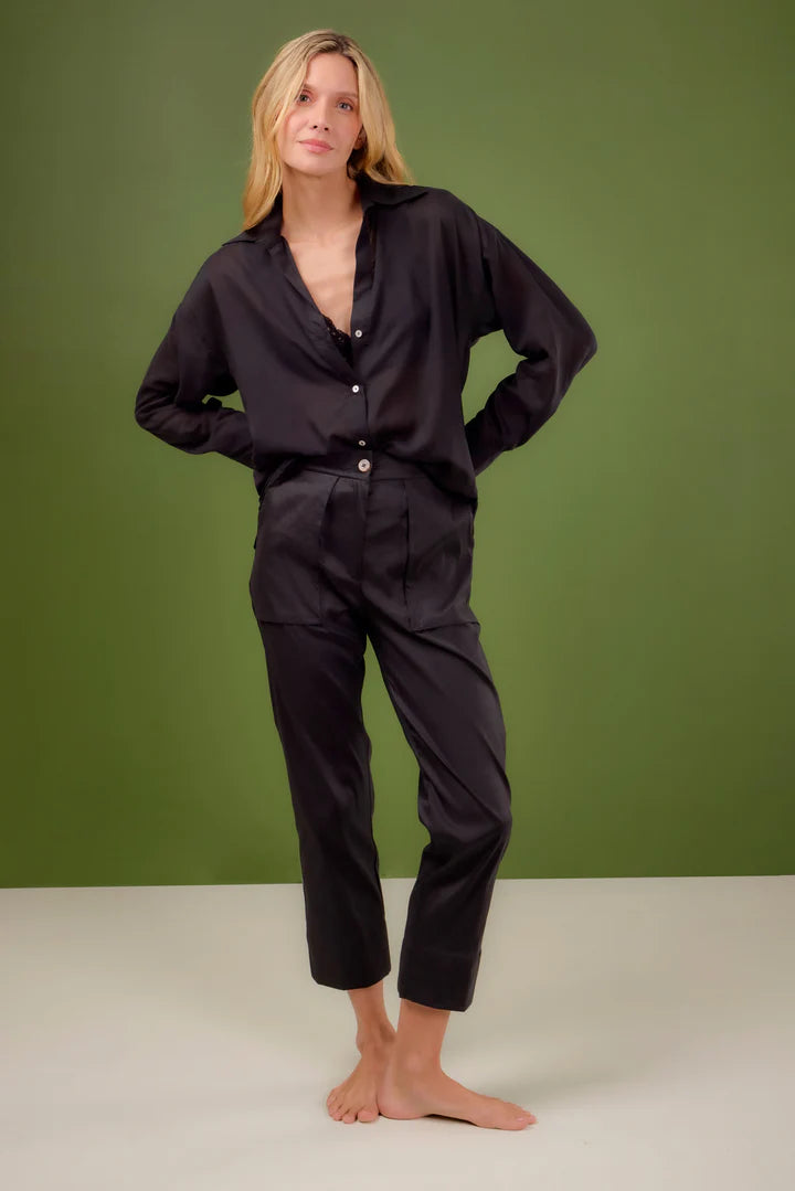 Pantalón Pacifista Brillo Black