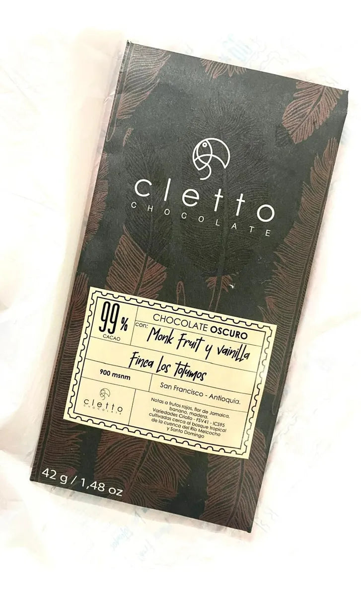 Tableta Chocolate 99% Con Monkfruit 42gr