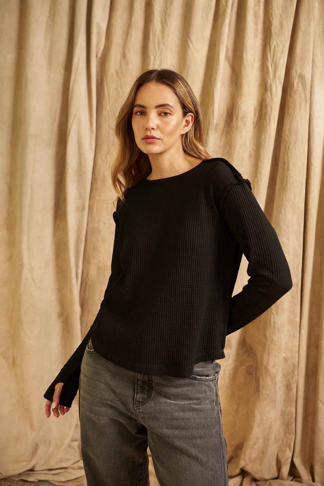 Camiseta Manga Larga Negro