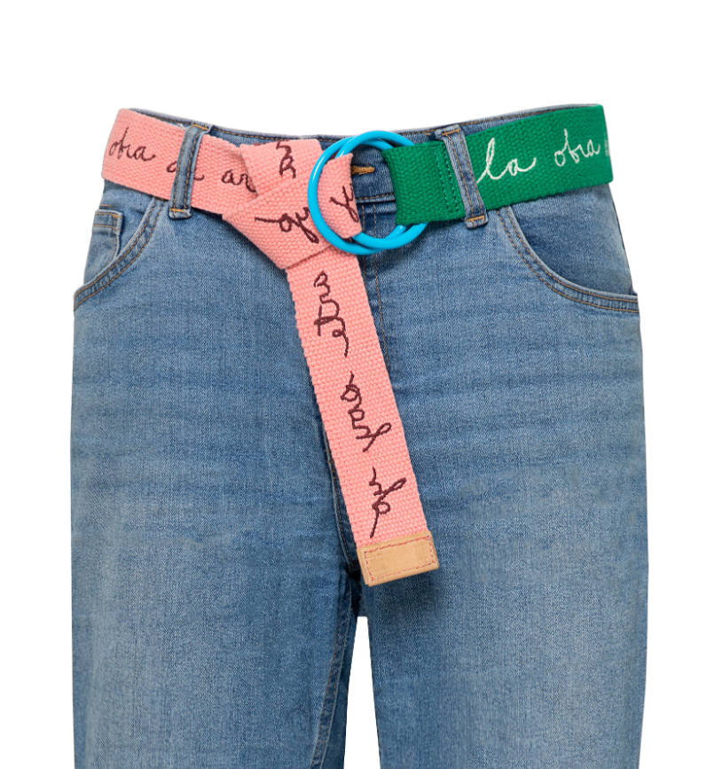 Cinturón Color Blocking Green