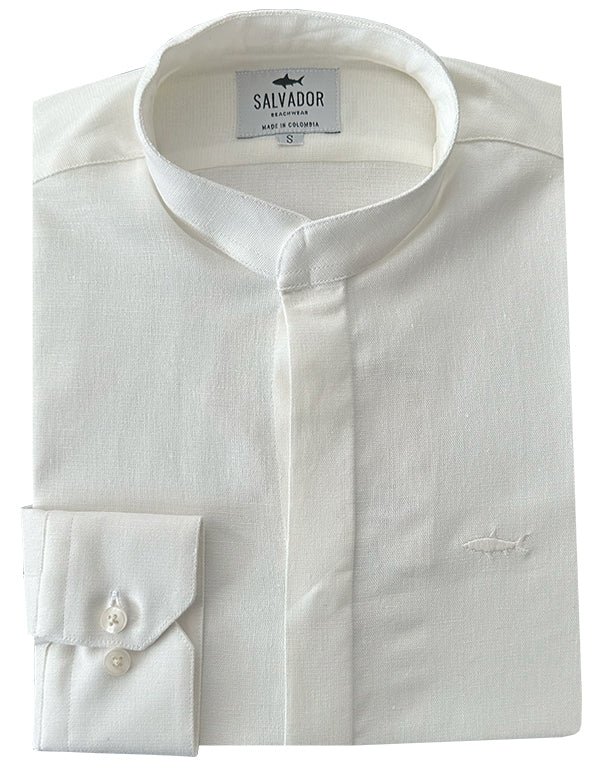 Camisa Cuello Neru Blanca Flex