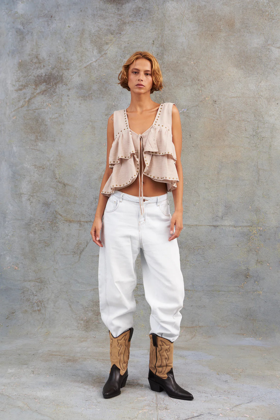 Chaleco Tapas y Taches Beige