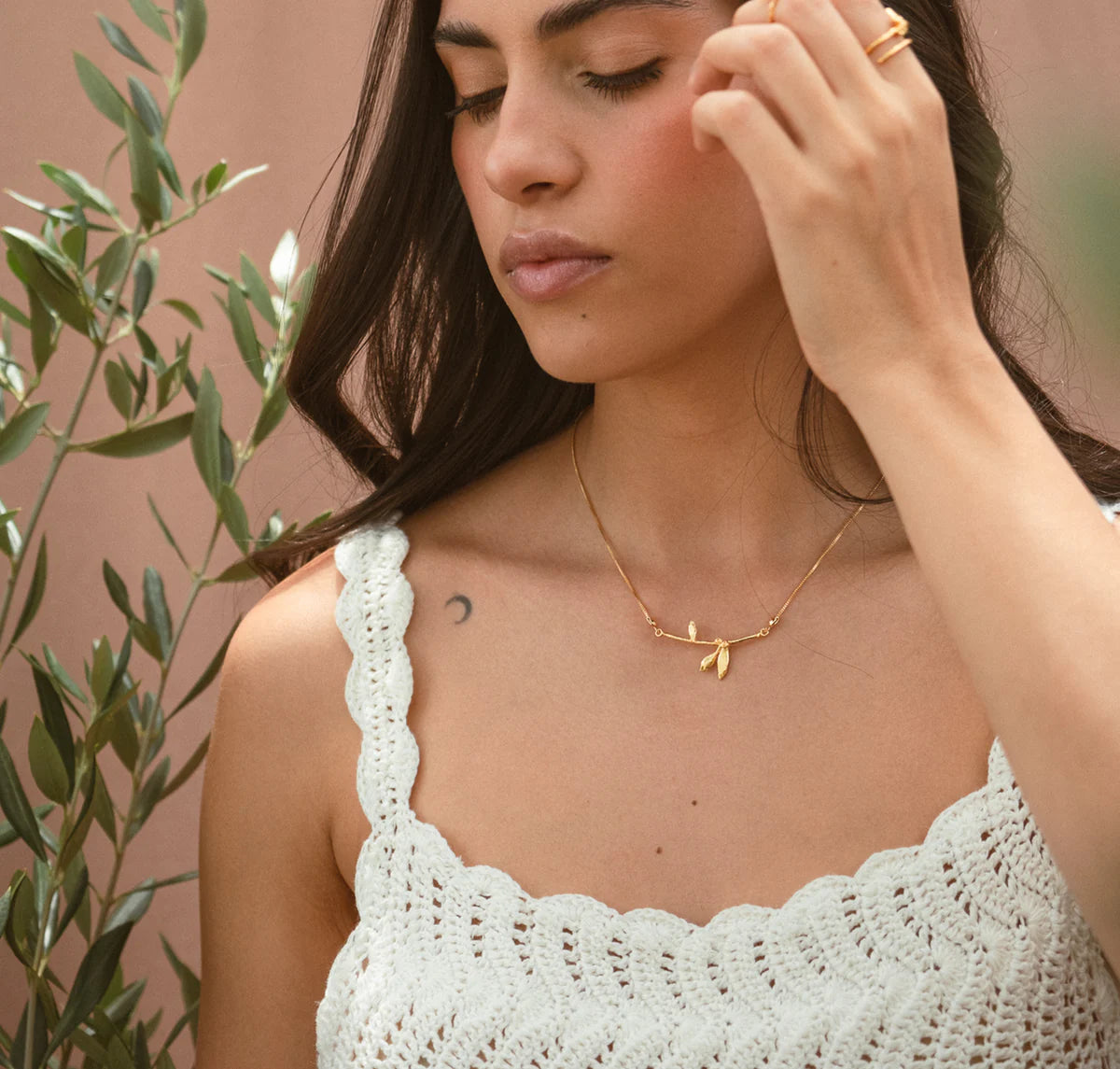 Collar Dije Rama Olivo