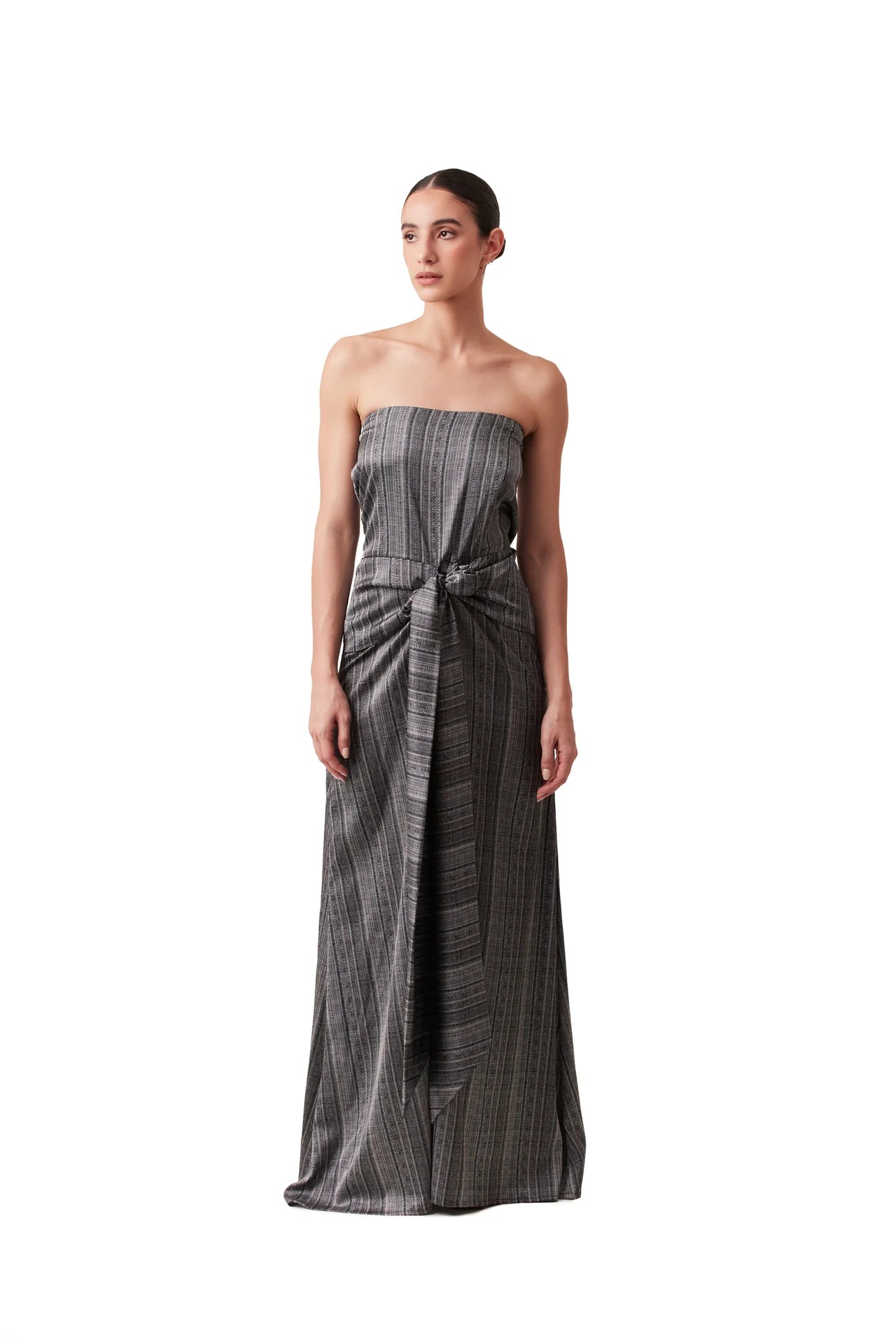 Vestido Tera Mini Rayas Negro