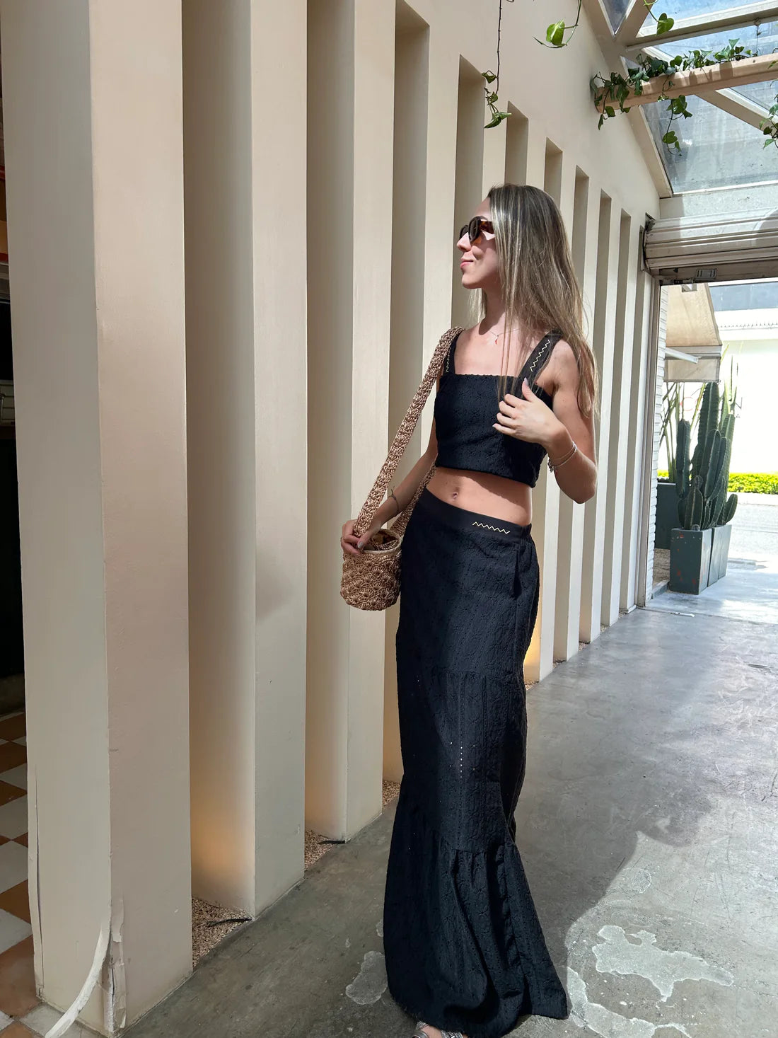 Falda y Top Sombra Negro