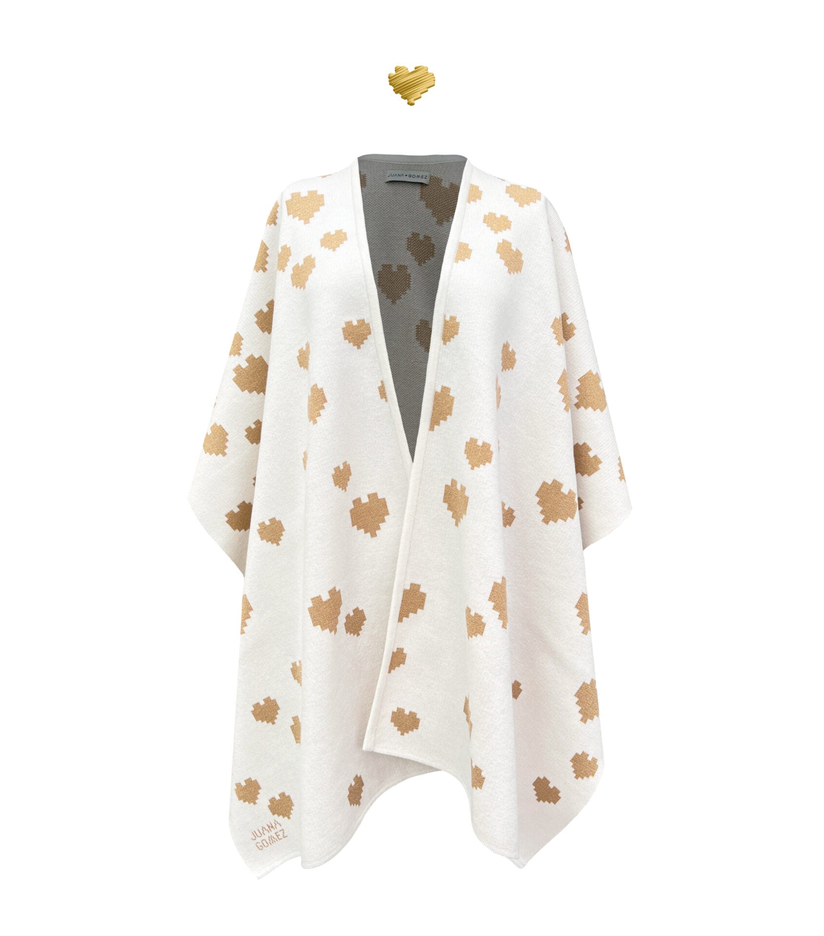 Poncho Cuore Oro Hueso