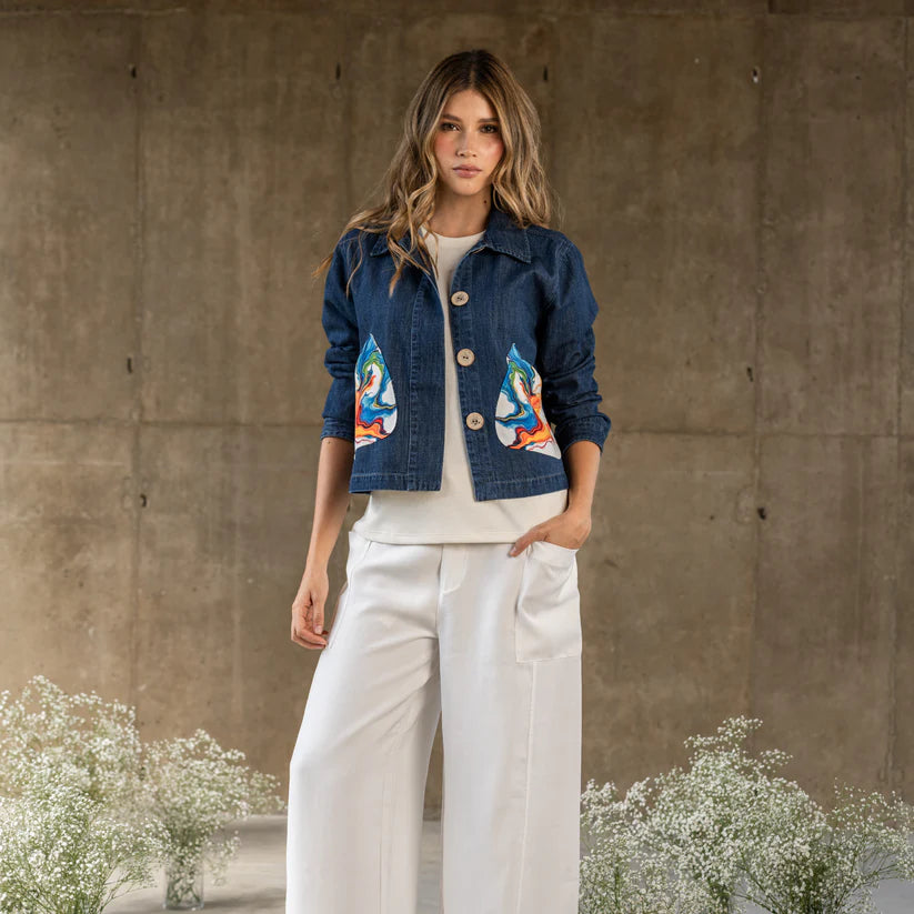 Chaqueta Fruta De La Pasión Indigo