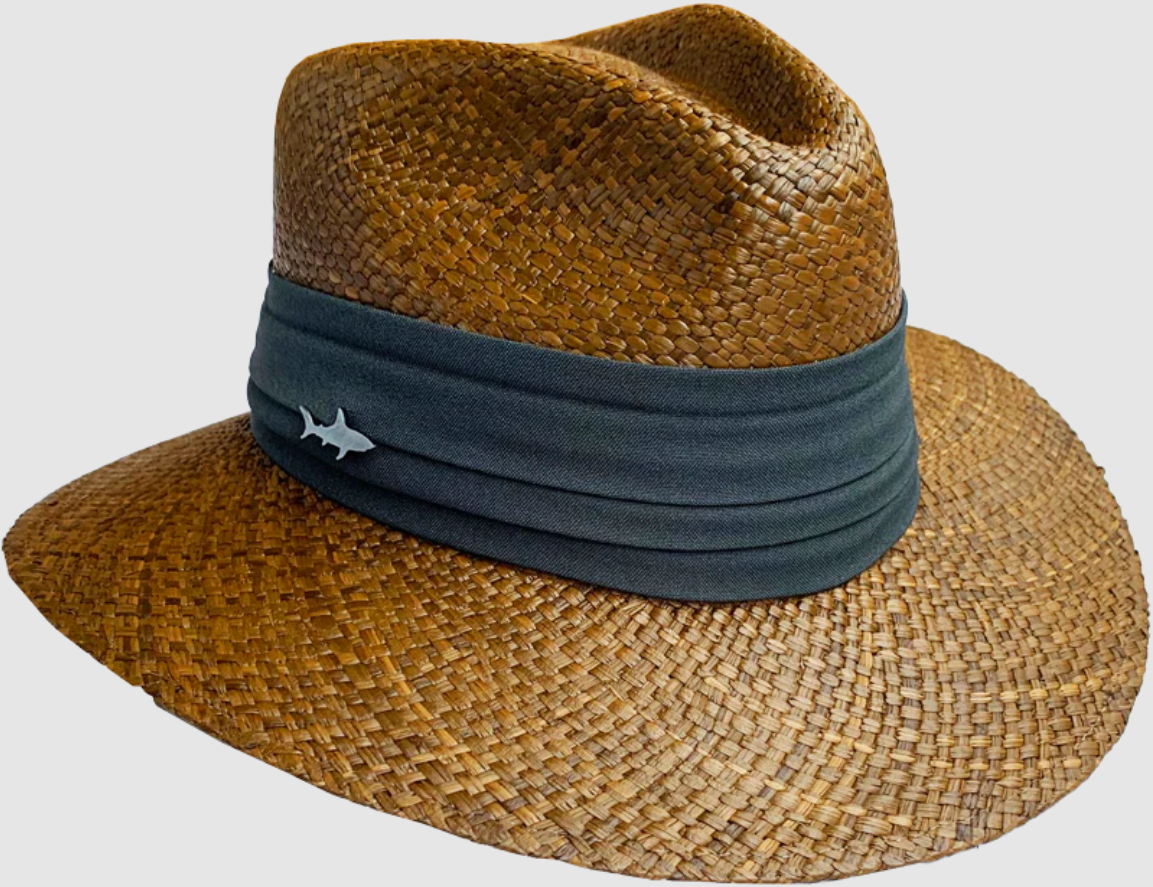 Sombrero Oscuro Cinta Ancha Gris