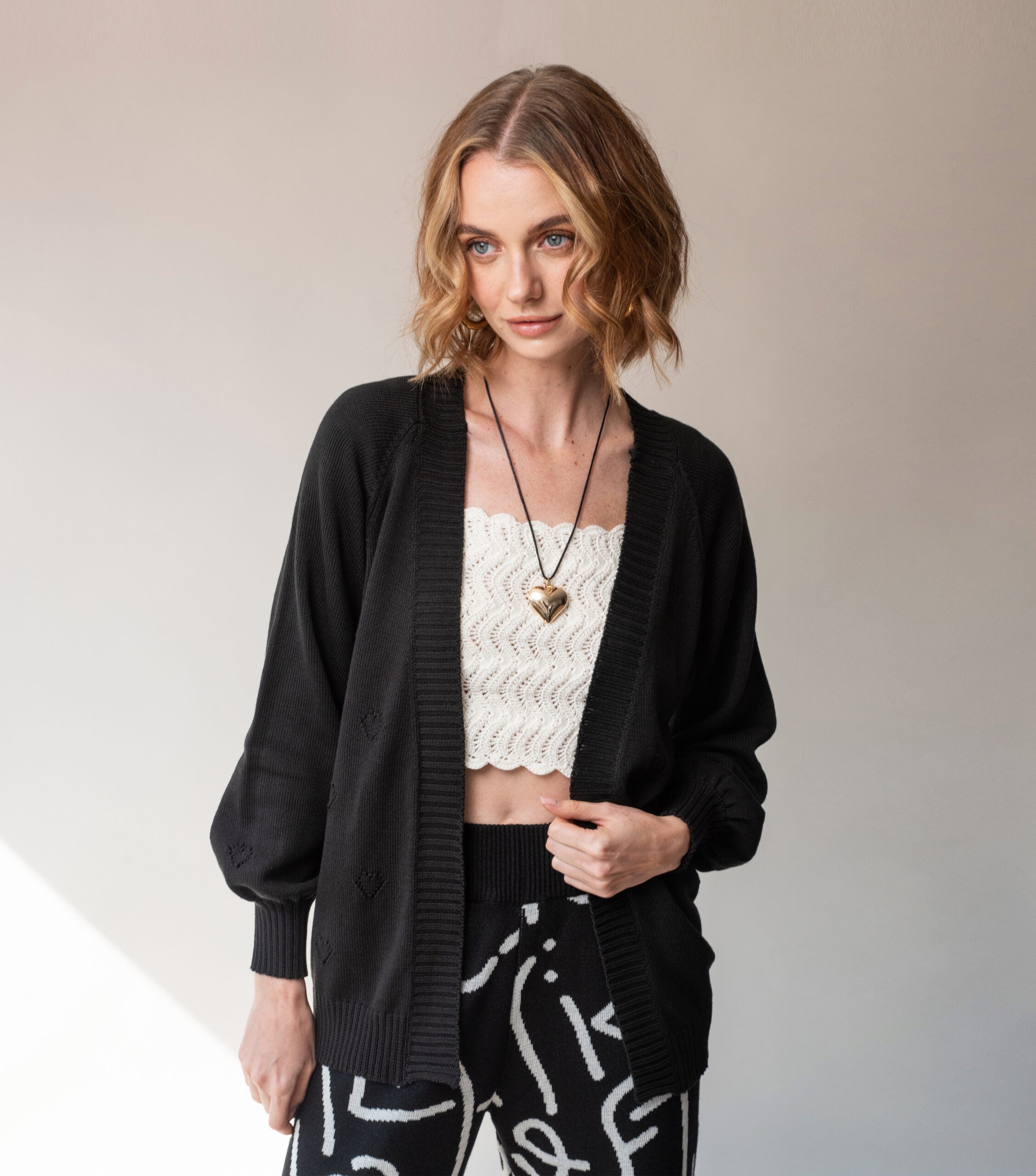 Saco Corazón de Azúcar Negro