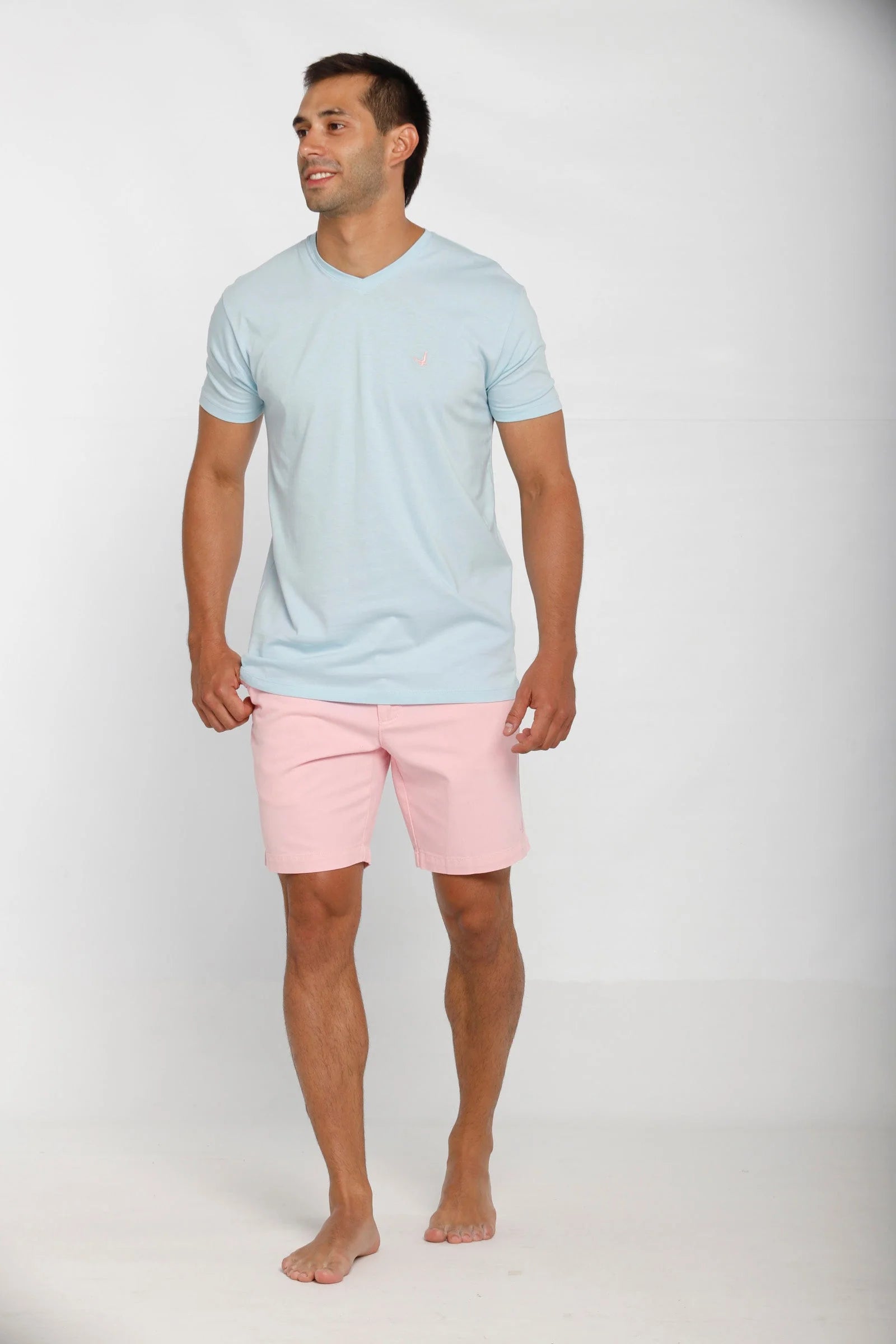 Camiseta Hombre Cuello V Algodón