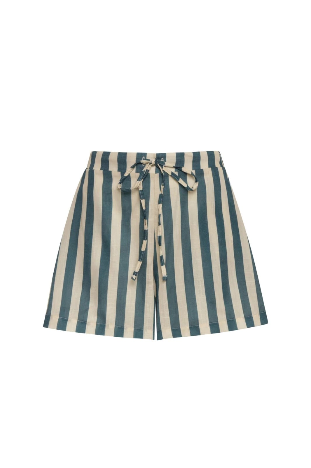 Short Liana Green Stripes Linen