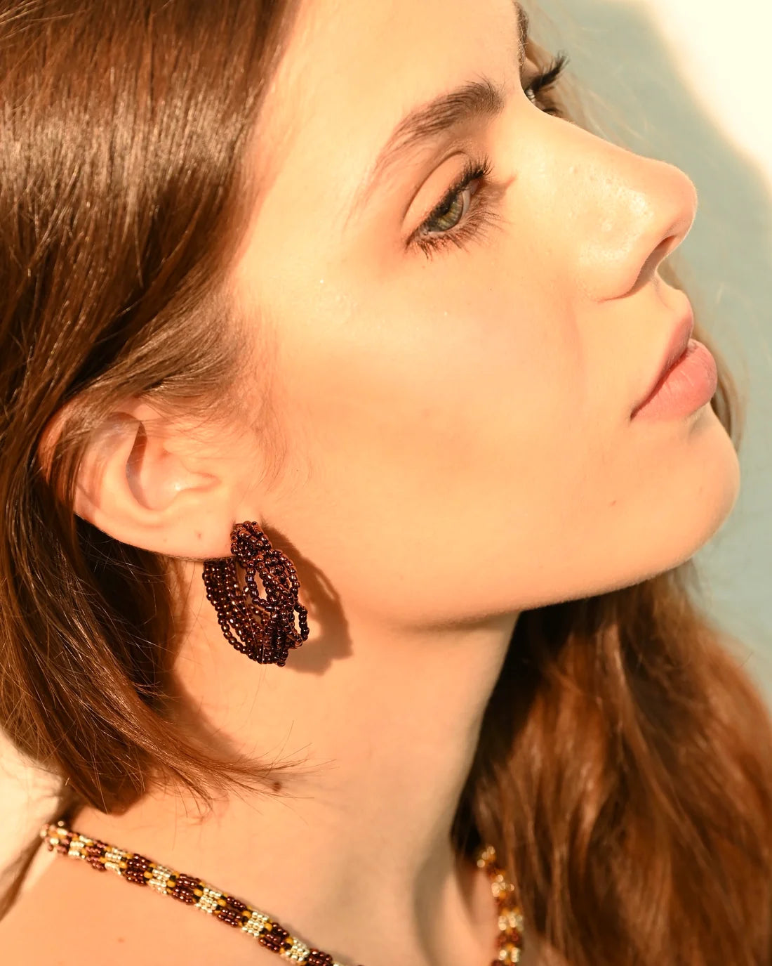 Aretes Candongas Terrenal Morado Medianas