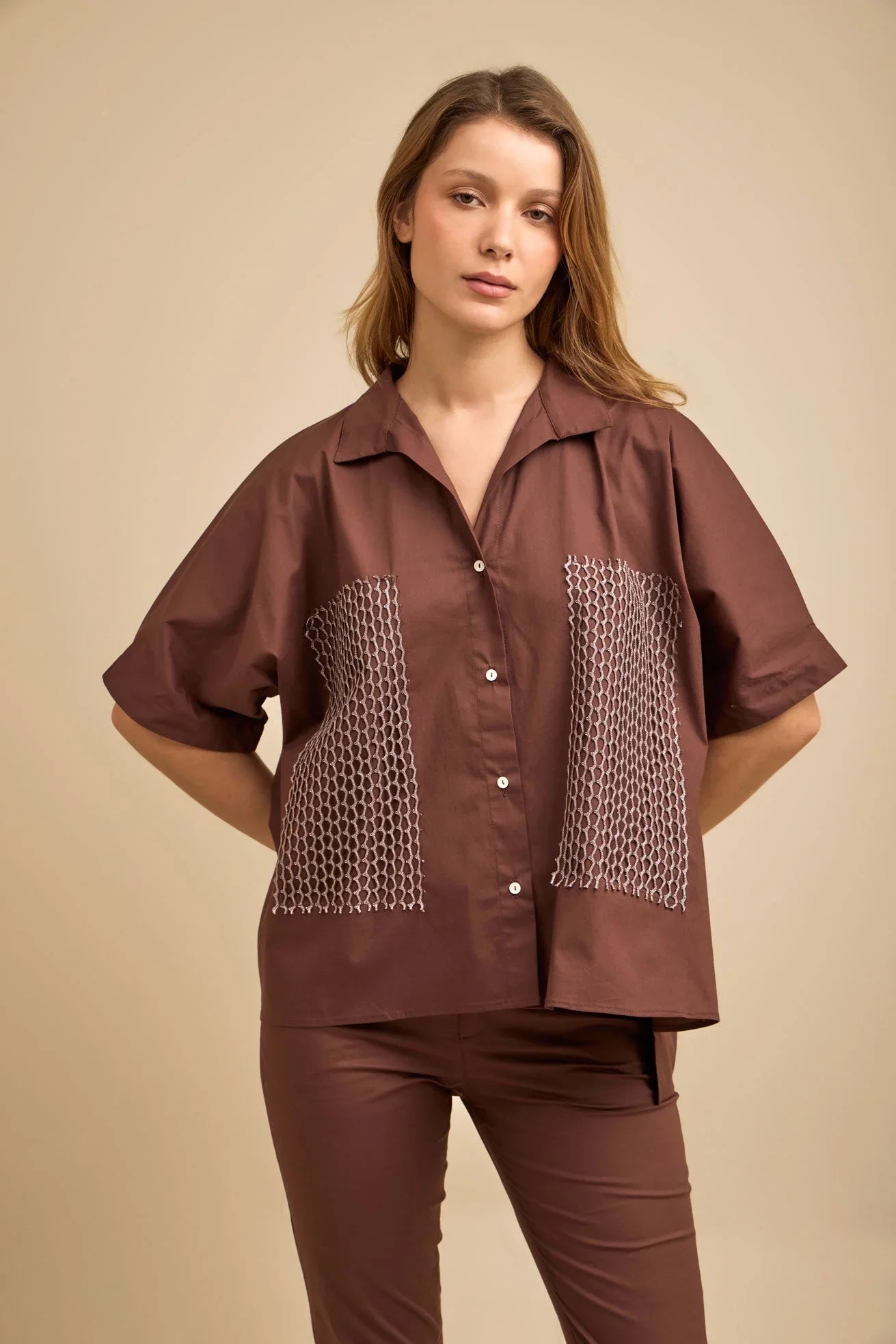 Camisa Coordenada Chocolate