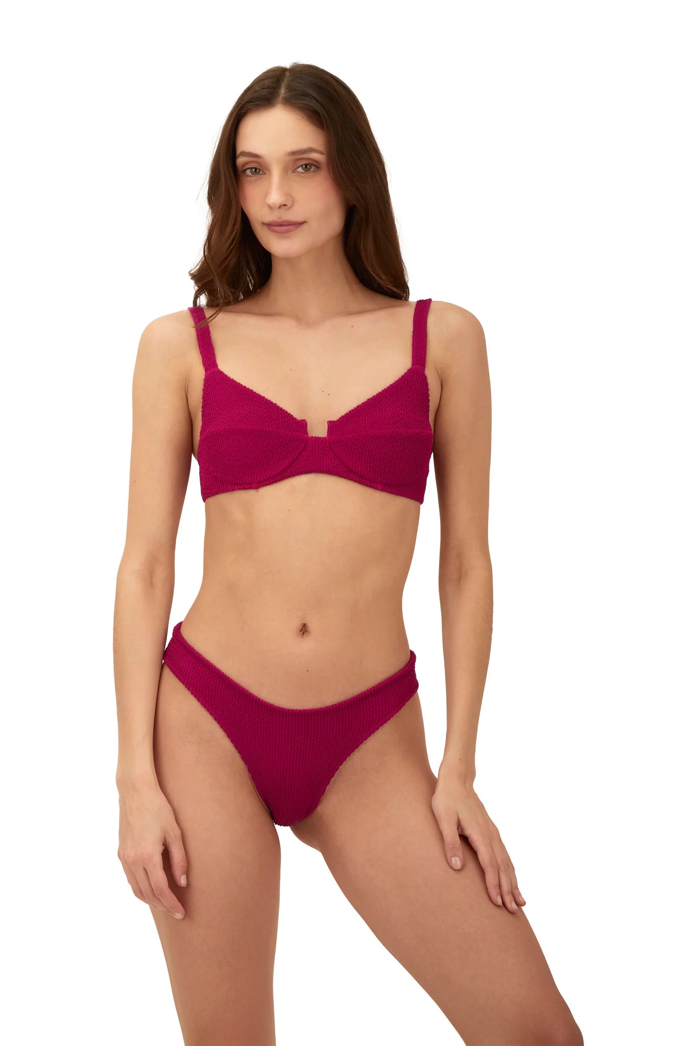 Majestic Top & Neo Paramount Bottom Raspberry Textured Wave Brisa