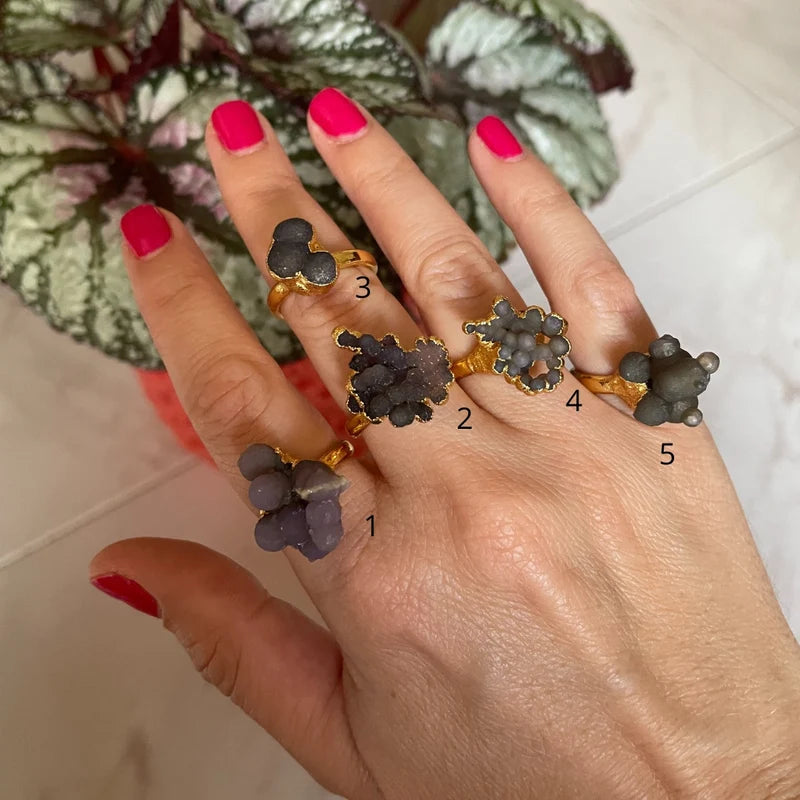 Anillo agata uva #4