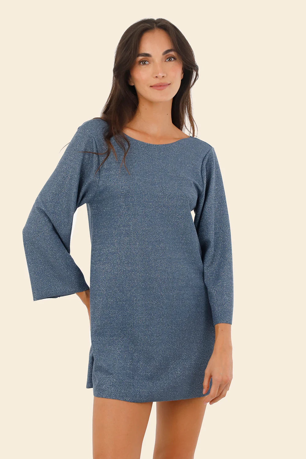 Dress Apogeo Textured Deep Blue