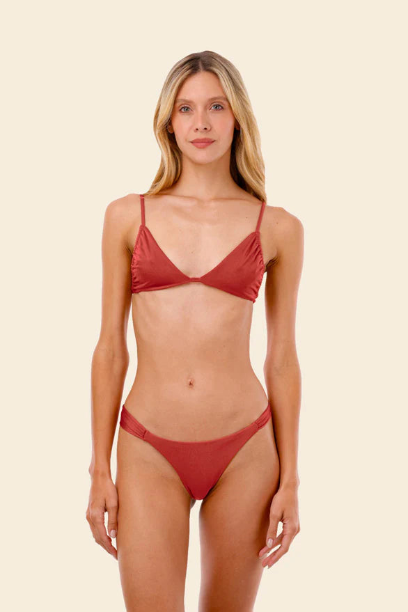 Cleo Triangle Top & Bold Bottom Fabed Rose