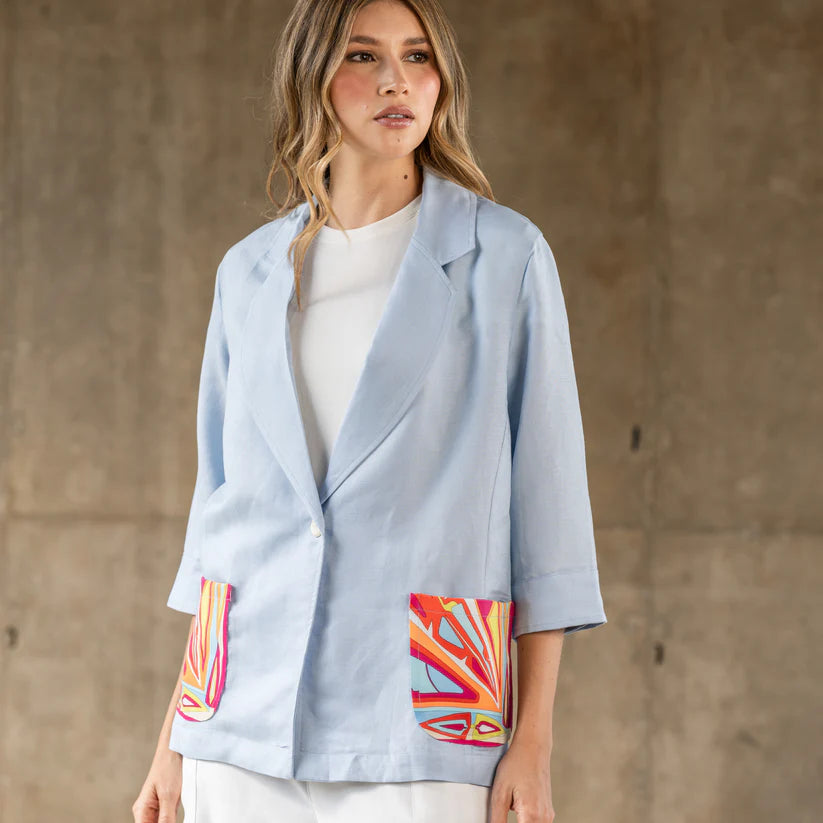 Blazer Esparrago Azul