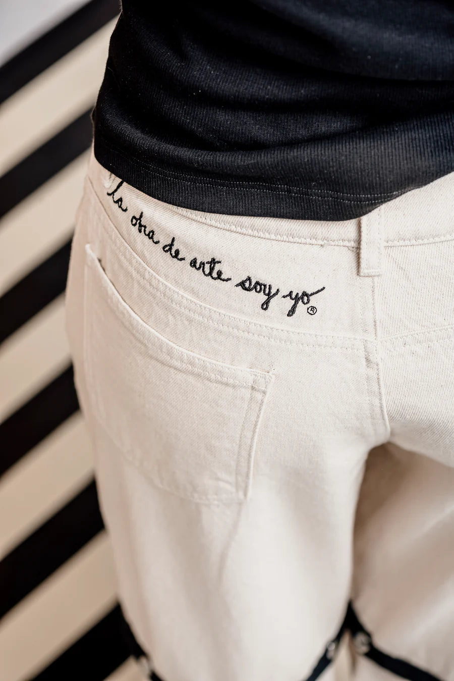 Jean Broches Off White