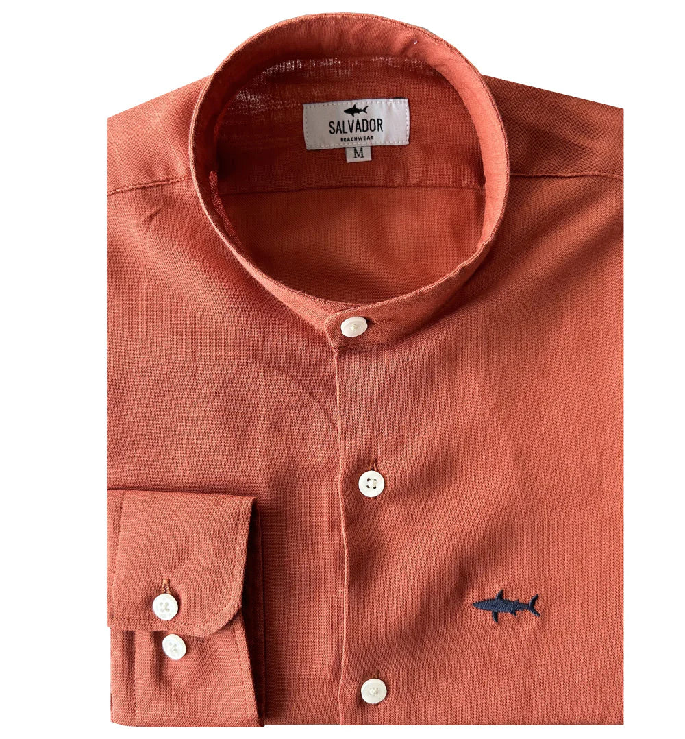 Camisa Cuello Neru Terracota