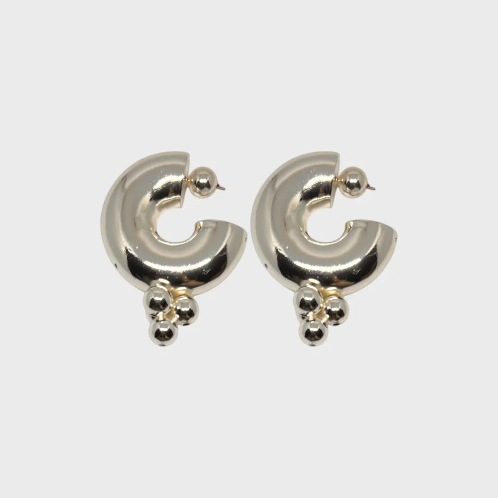Aretes Cherry Hoops Plata L