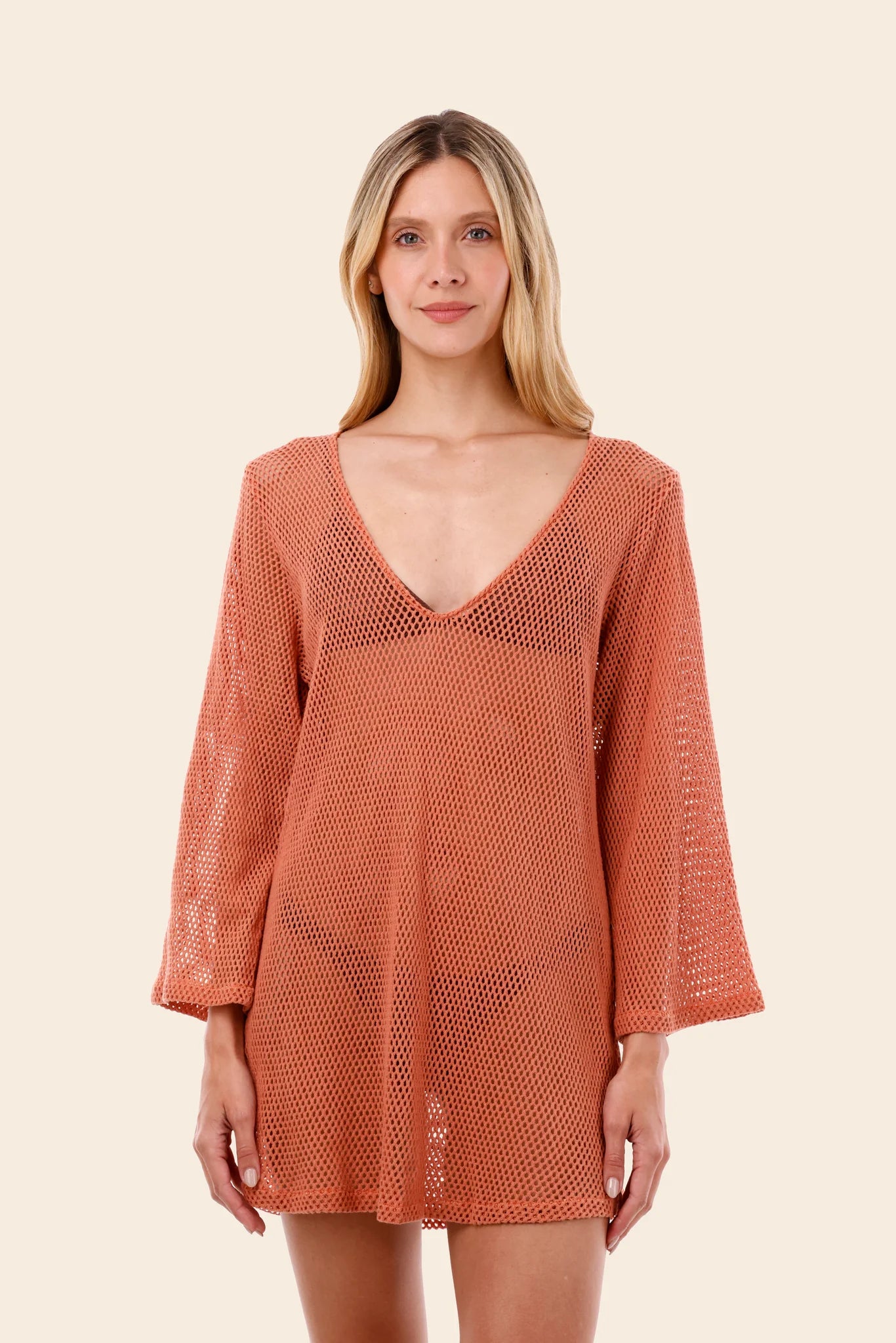 Dress Apogeo Salmon Mesh Malla