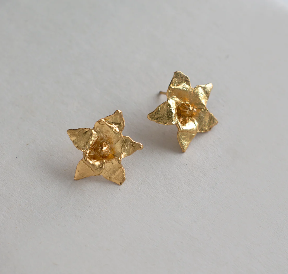 Aretes Flor Papa Mediana