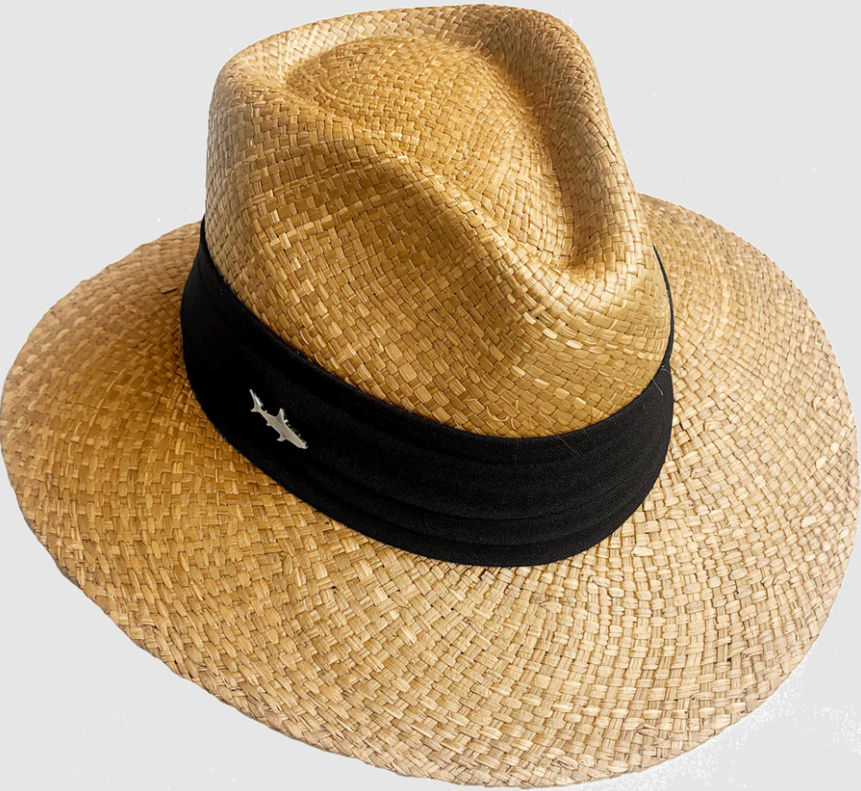 Sombrero Oscuro Cinta Ancha Negra