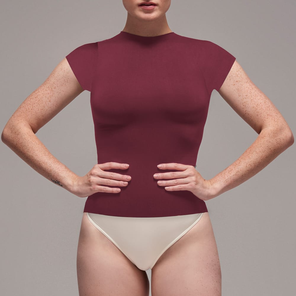 Camiseta Manga Corta Granate