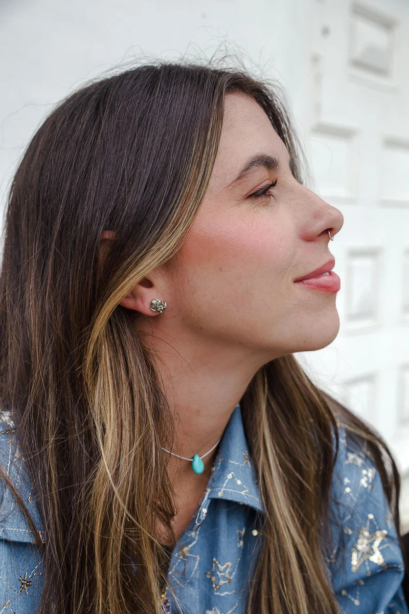 Aretes pirita plata xl