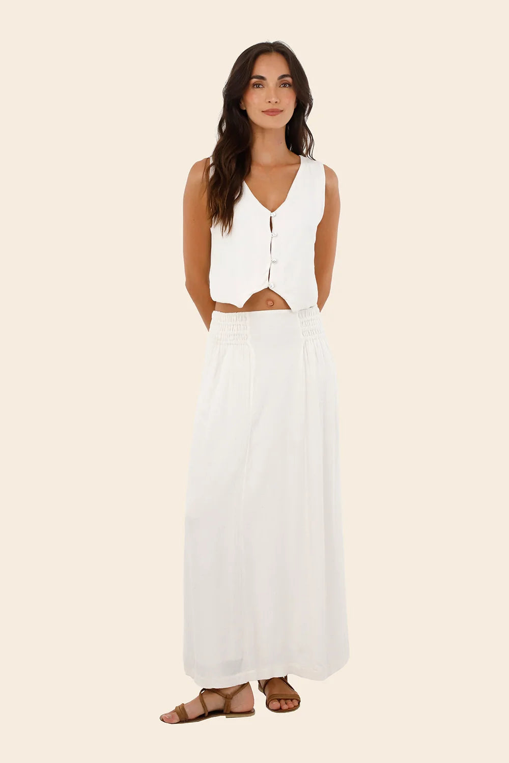 Vest White Oleana