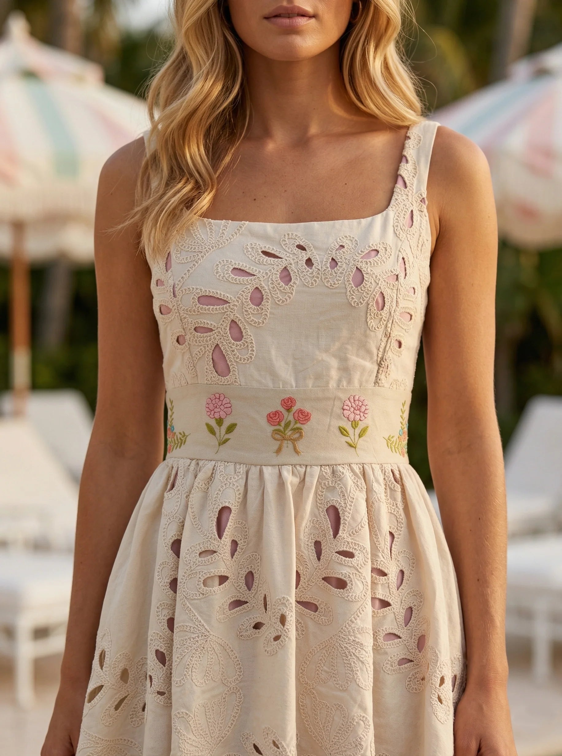 Cream Honey Mini Dress