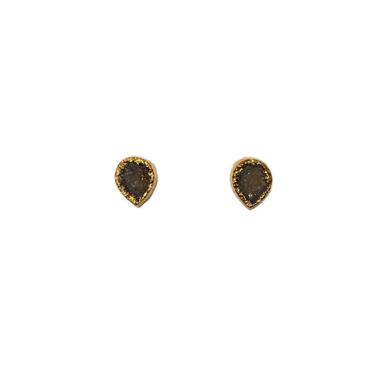 Aretes drusa de agata gota