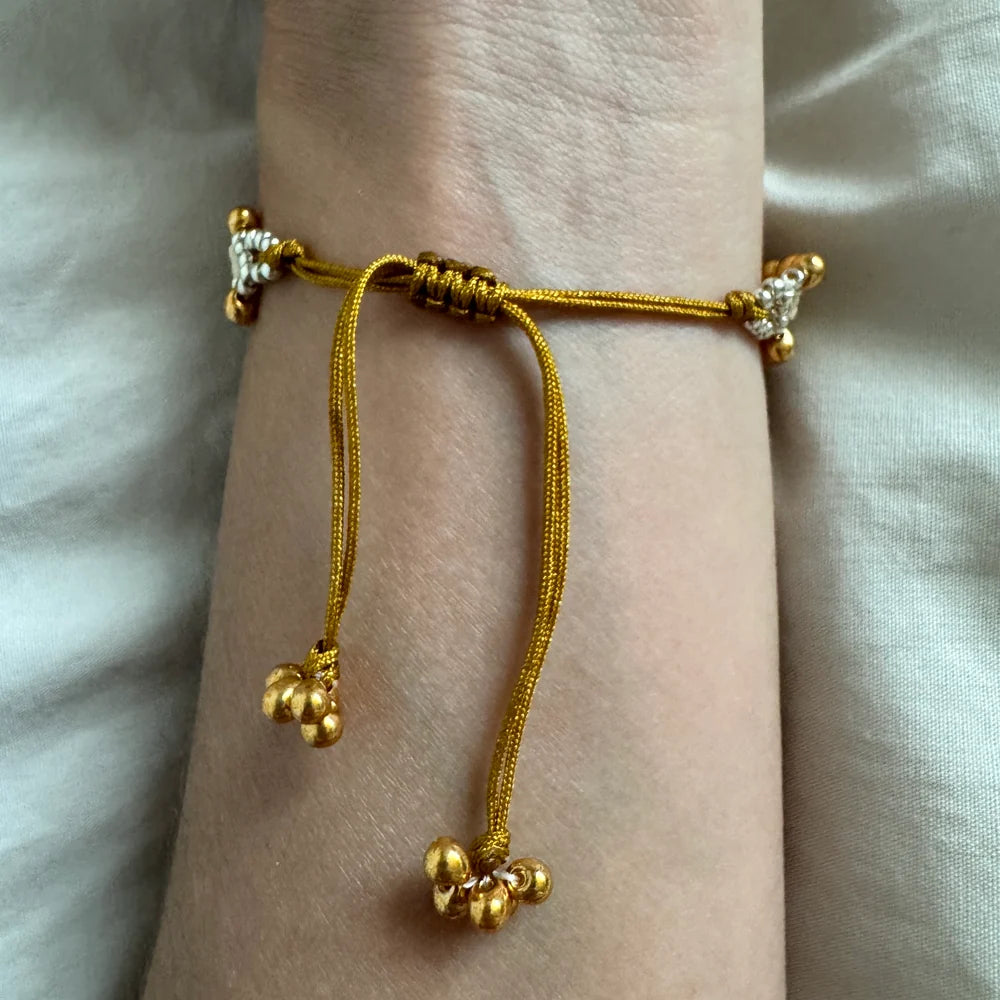 Pulsera Tierra Beige y Dorado