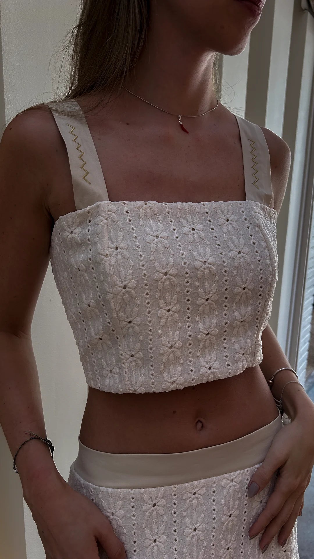 Falda y Top Esplendor Ivory