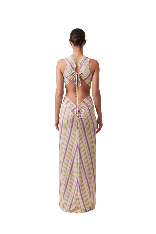 Vestido Nomade Mini Rayas Lila