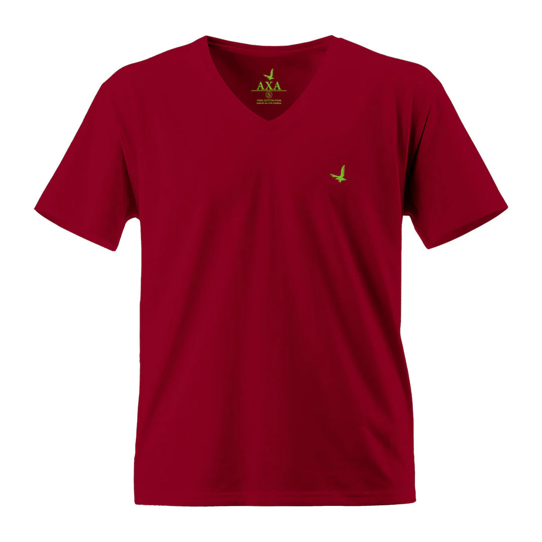 Camiseta Hombre Cuello V Algodón