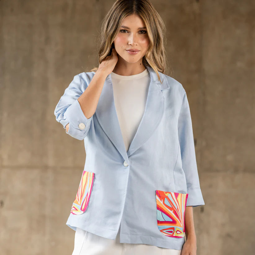 Blazer Esparrago Azul