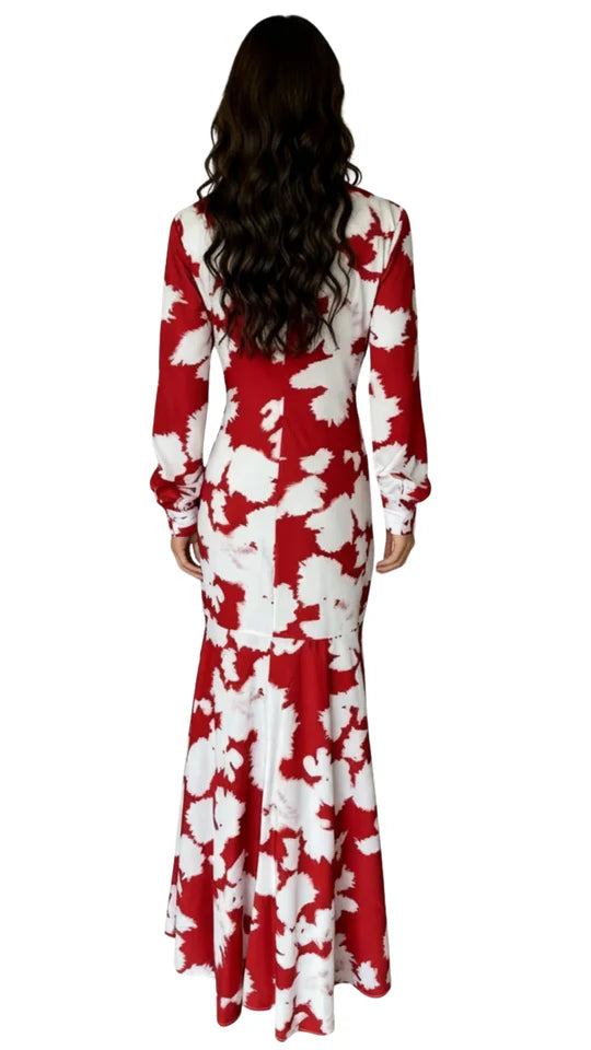 Vestido Frida Print Floral Rojo