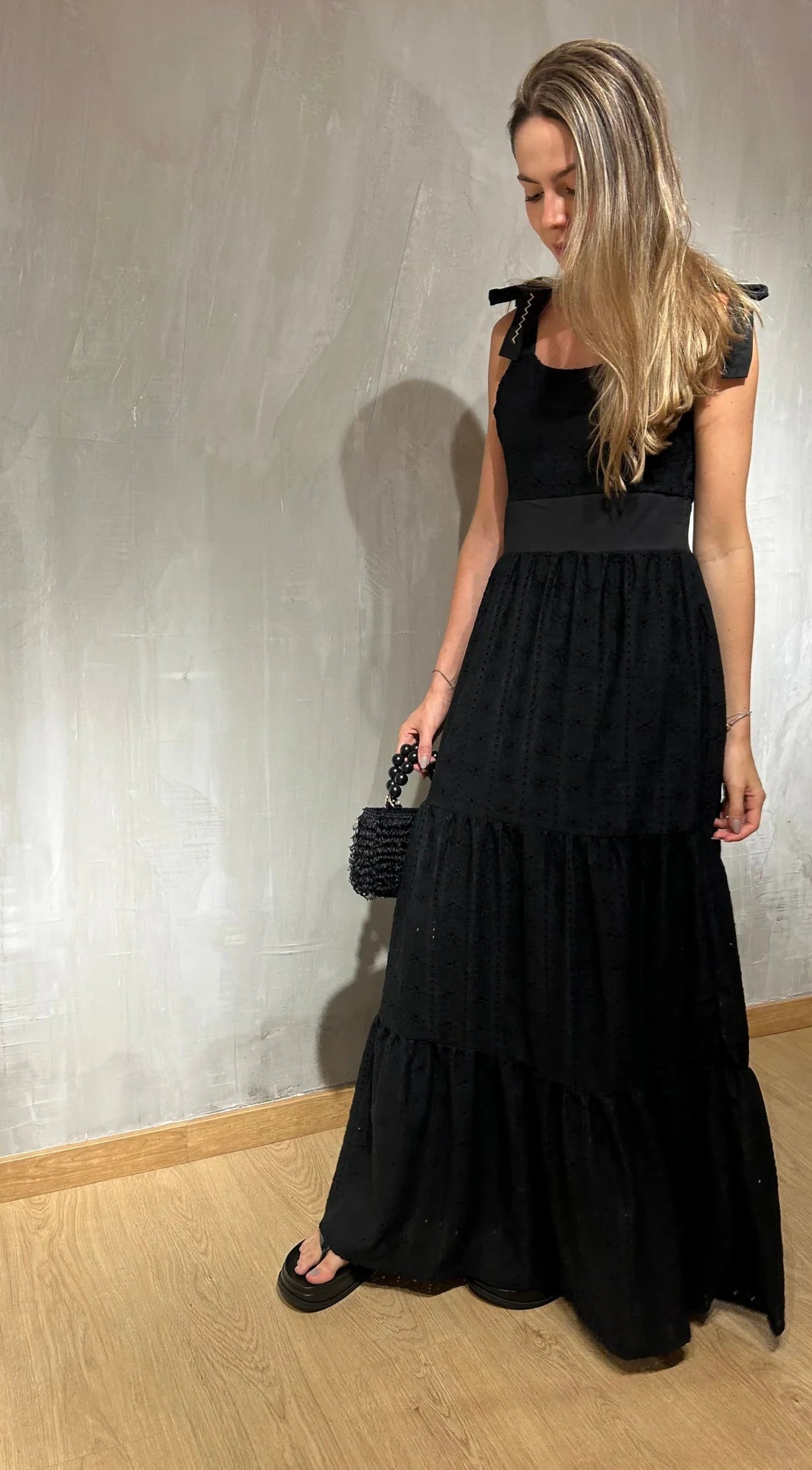 Vestido Largo Sombra Negro