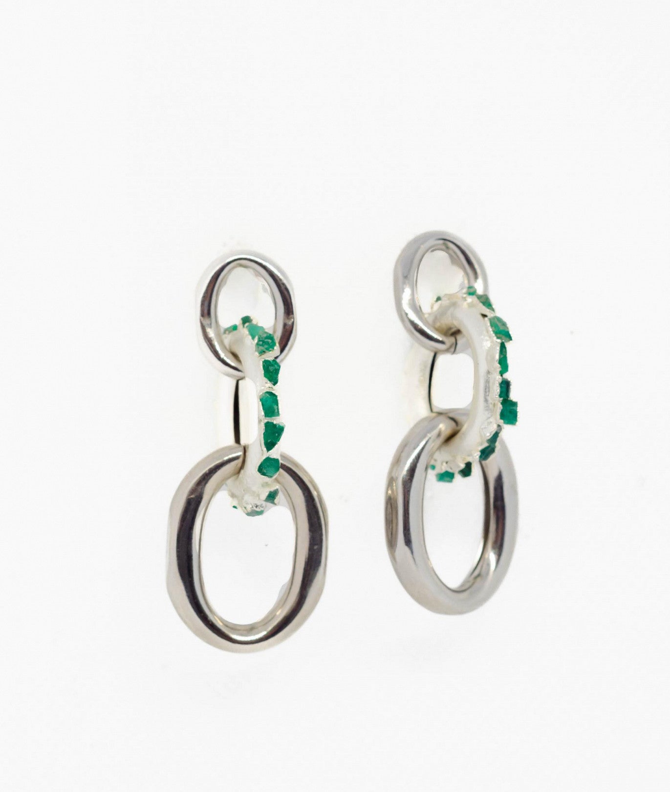 Aretes Electrum Plata Cadena