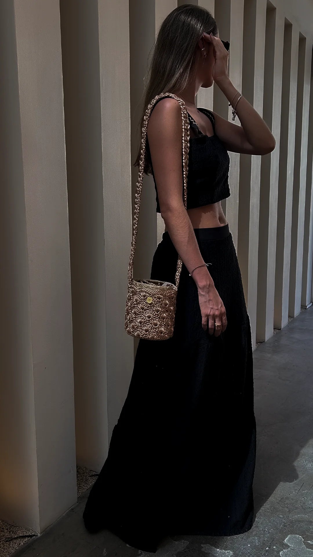 Falda y Top Sombra Negro