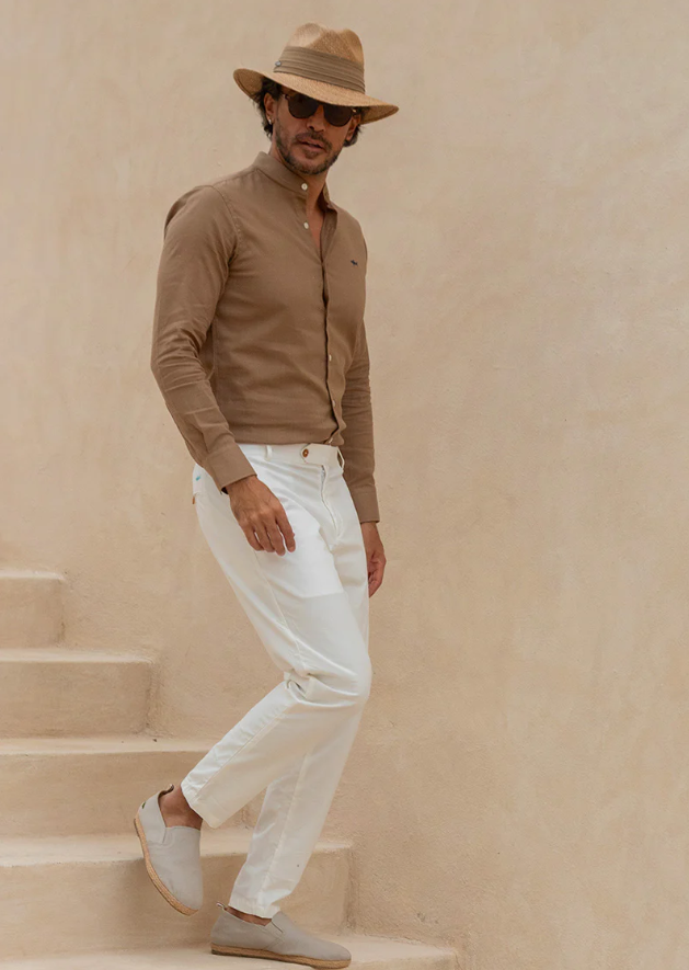 Sombrero Oscuro Cinta Ancha Tabaco