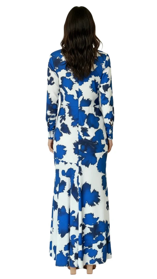 Vestido Frida Print Floral Azul