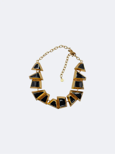 Choker Multi Geo Oro-Negro