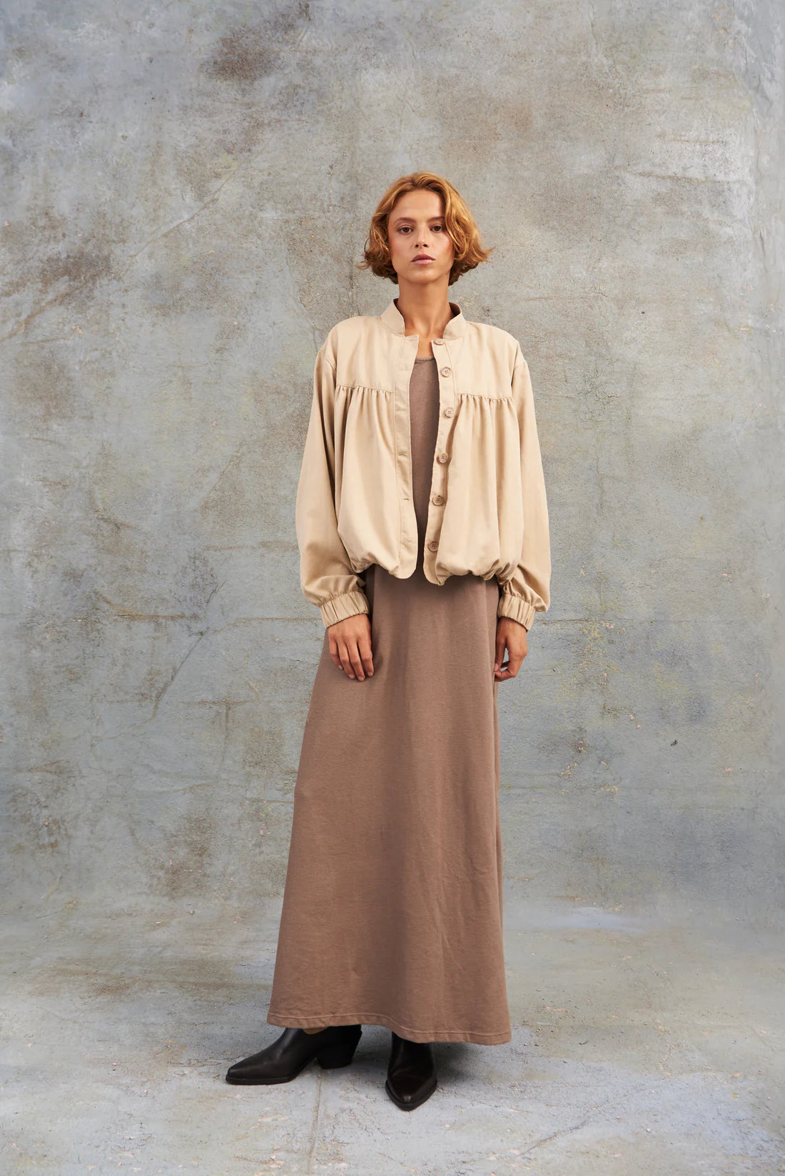 Chaqueta Recogido Bomber Caqui