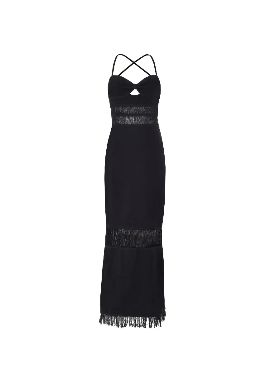 Dress Nacar Black Shells