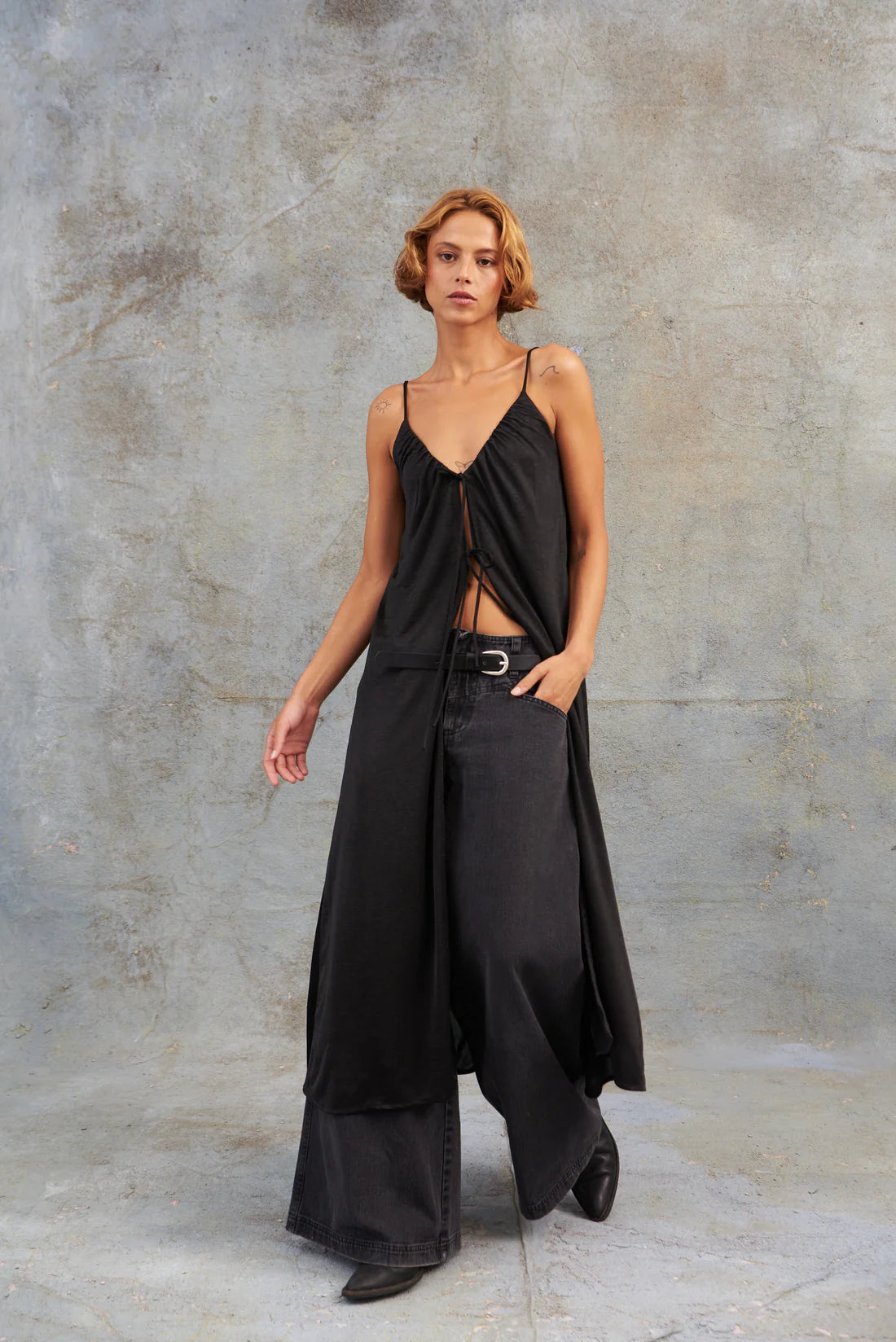 Kimono Satín Negro