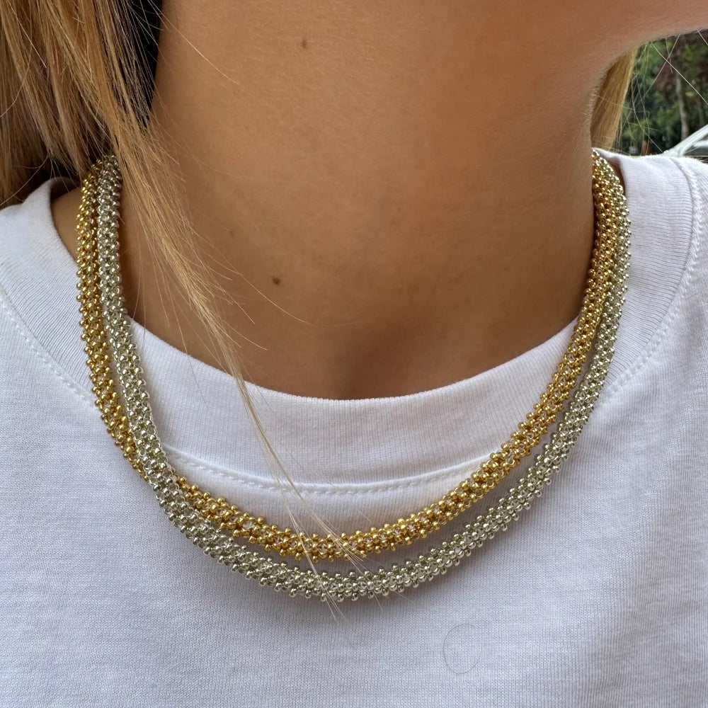 Collar Bejuco Plateado